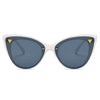 GRENOBLE | S1098 - Women Retro Fashion Round Cat Eye Sunglasses - Cramilo Eyewear - Stylish Trendy Affordable Sunglasses Clear Glasses Eye Wear Fashion