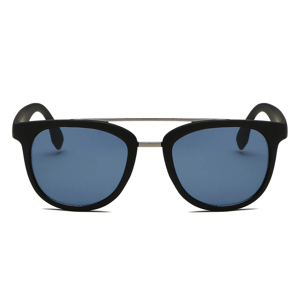 BENTON | S1064 - Classic Round Brow-Bar Fashion Sunglasses - Cramilo Eyewear - Stylish Trendy Affordable Sunglasses Clear Glasses Eye Wear Fashion