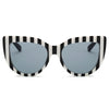 HELSINKI | S1095 - Women Round Cat Eye Oversized Fashion Sunglasses - Cramilo Eyewear - Stylish Trendy Affordable Sunglasses Clear Glasses Eye Wear Fashion