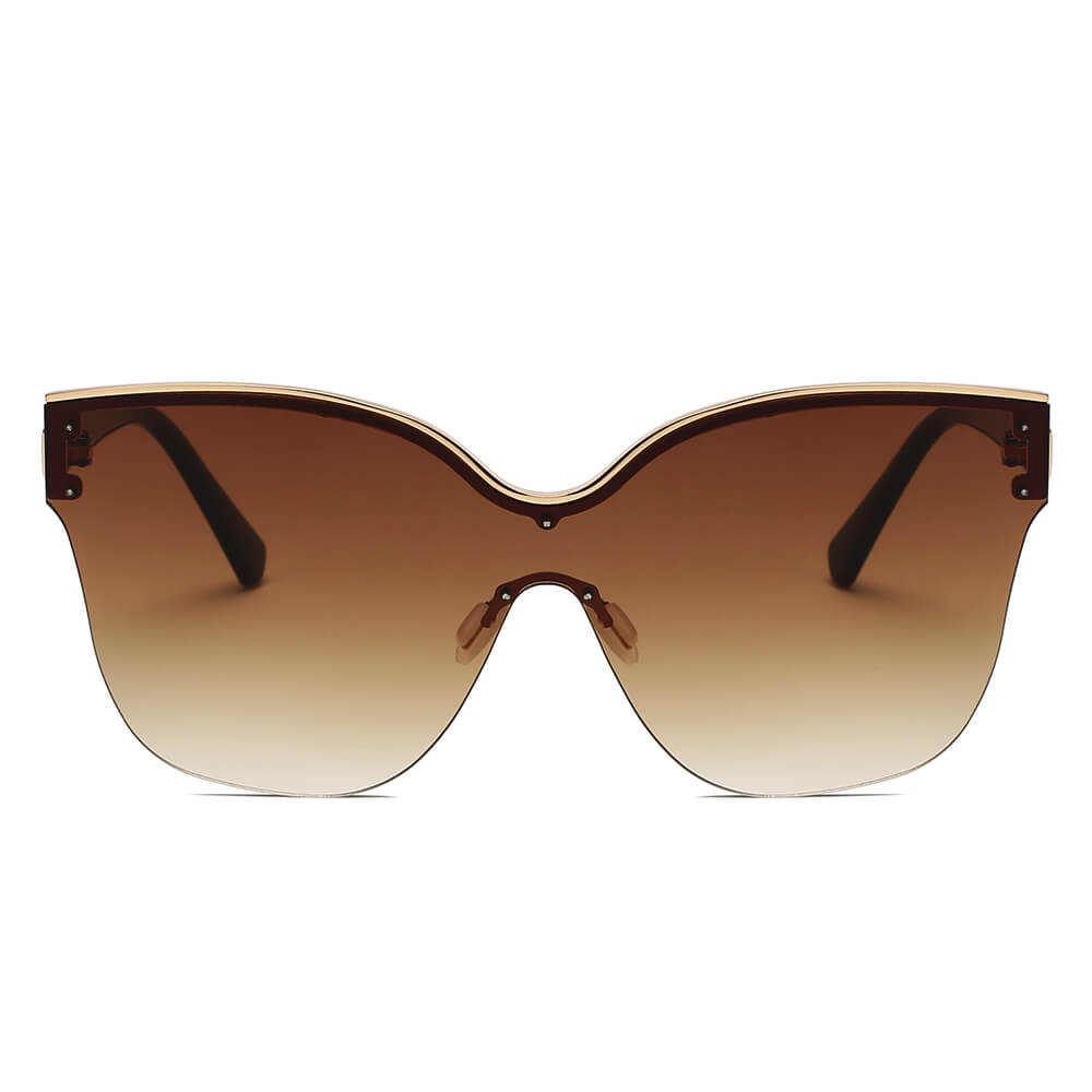 BARCELONA | S3015 - Women Cat Eye Oversize Sunglasses - Cramilo Eyewear - Stylish Trendy Affordable Sunglasses Clear Glasses Eye Wear Fashion