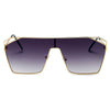 LAVAL | S2071 - Flat Top Metal Oversize Square Fashion Sunglasses - Cramilo Eyewear - Stylish Trendy Affordable Sunglasses Clear Glasses Eye Wear Fashion