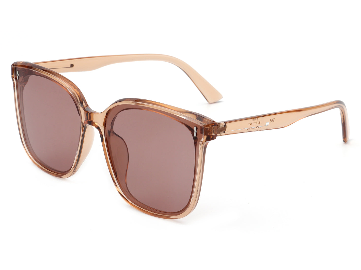 Zona - Square Oversize Retro Flat Top Women Fashion Sunglasses