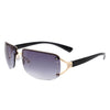 Pluora - Women Classic Rectangle Rimless Fashion Square Sunglasses