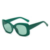 BAKU | S1063 - Women Fashion Retro Rectangle Oversize Sunglasses - Cramilo Eyewear - Stylish Trendy Affordable Sunglasses Clear Glasses Eye Wear Fashion