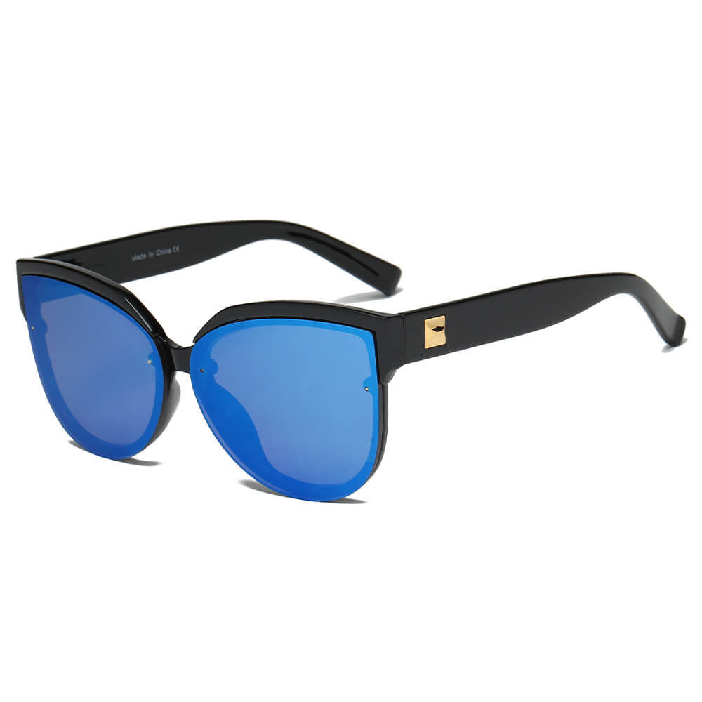 2020 Luxury Rimless Cat Eye Rimless Sunglasses For Women Brown/Blue  Gradient Sun Glasses With Black Heart Decoration Perfect For Beach And  Fashionable Occasions From Sohucom, $15.3
