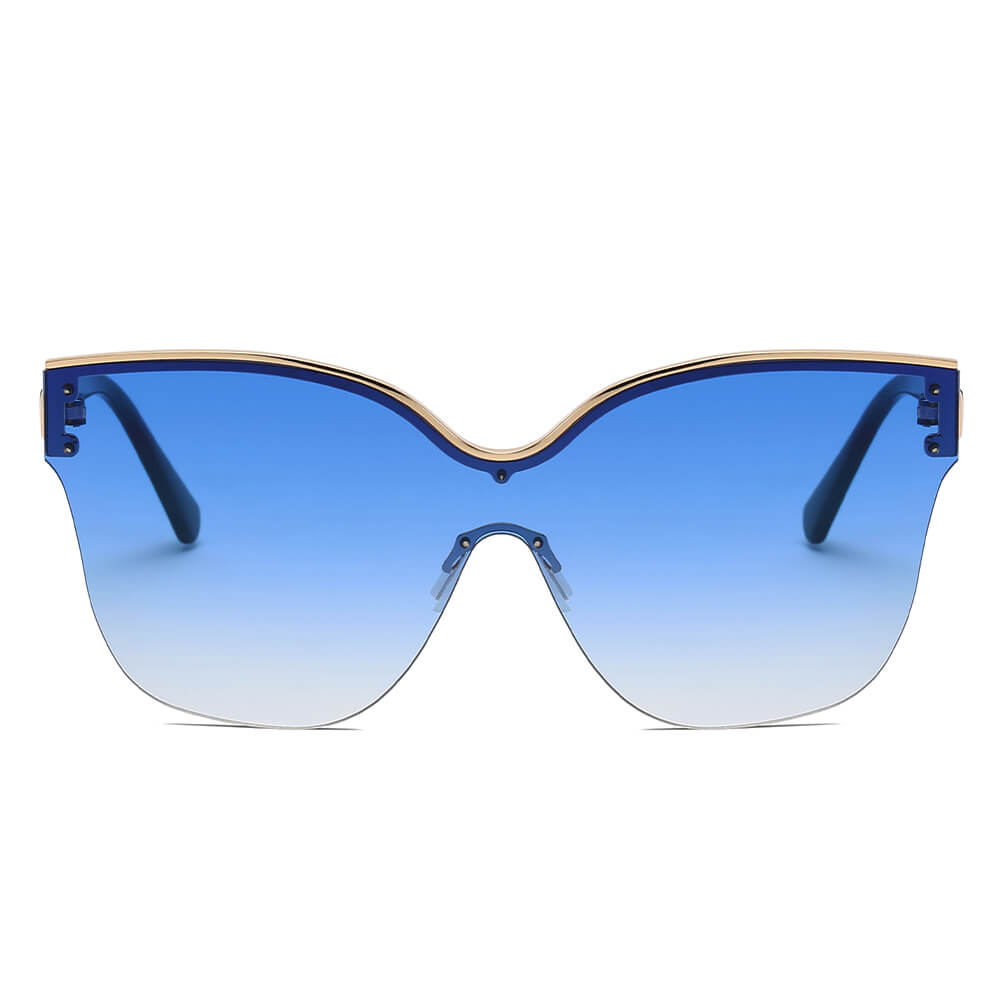 BARCELONA | S3015 - Women Cat Eye Oversize Sunglasses - Cramilo Eyewear - Stylish Trendy Affordable Sunglasses Clear Glasses Eye Wear Fashion
