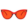 GRENOBLE | S1098 - Women Retro Fashion Round Cat Eye Sunglasses - Cramilo Eyewear - Stylish Trendy Affordable Sunglasses Clear Glasses Eye Wear Fashion