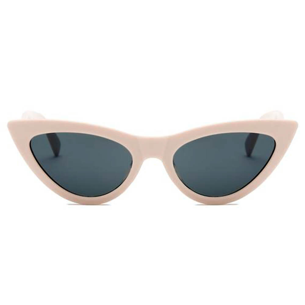 White Retro Cat Eye Sunglasses