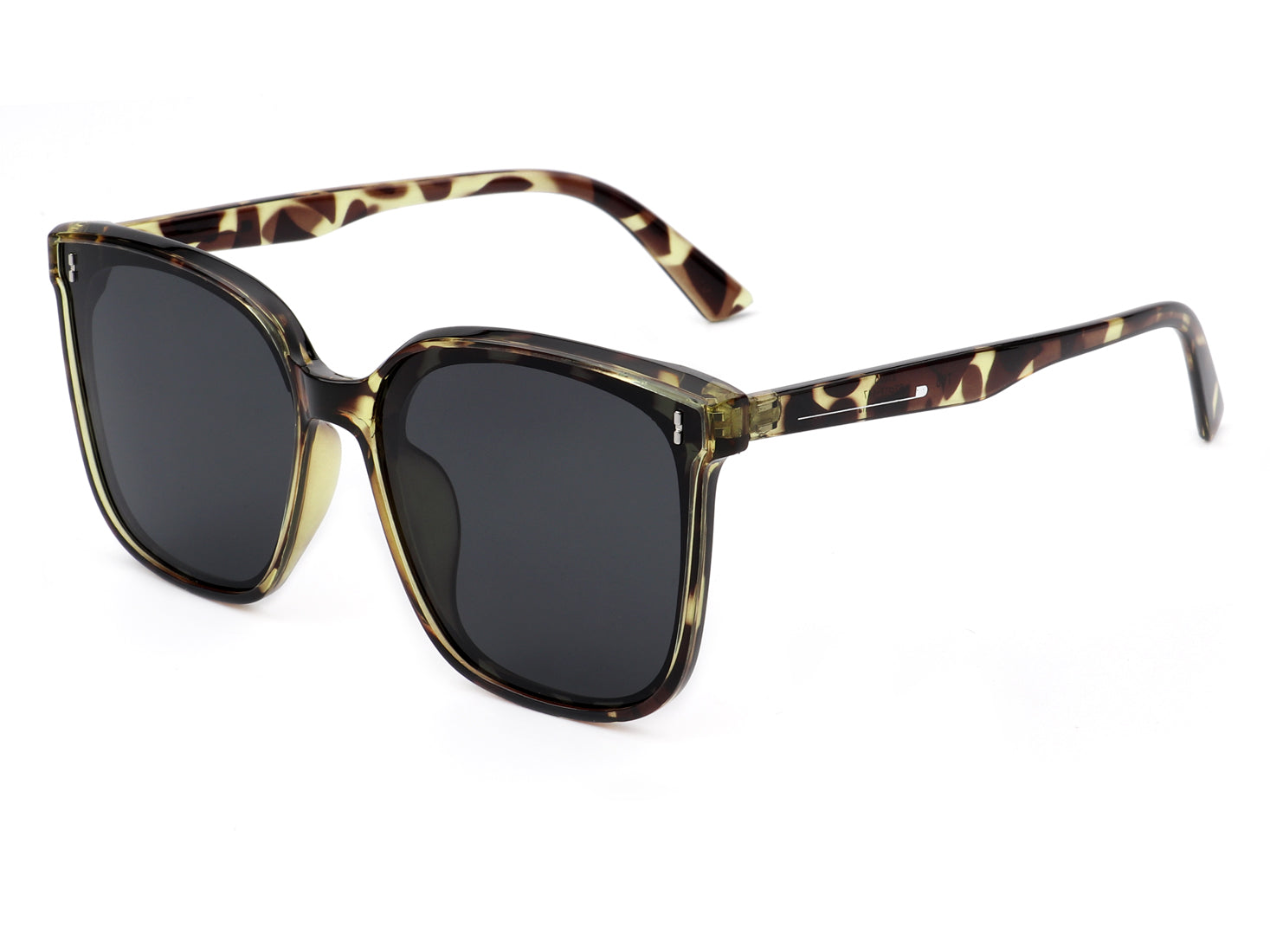 Zona - Square Oversize Retro Flat Top Women Fashion Sunglasses