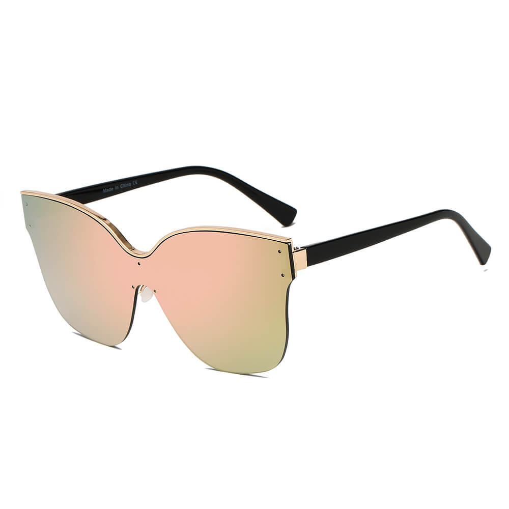 BARCELONA | S3015 - Women Cat Eye Oversize Sunglasses - Cramilo Eyewear - Stylish Trendy Affordable Sunglasses Clear Glasses Eye Wear Fashion