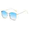 CARDIFF | S2073 - Women Oversize Geometric Metal Fashion Sunglasses - Cramilo Eyewear - Stylish Trendy Affordable Sunglasses Clear Glasses Eye Wear Fashion