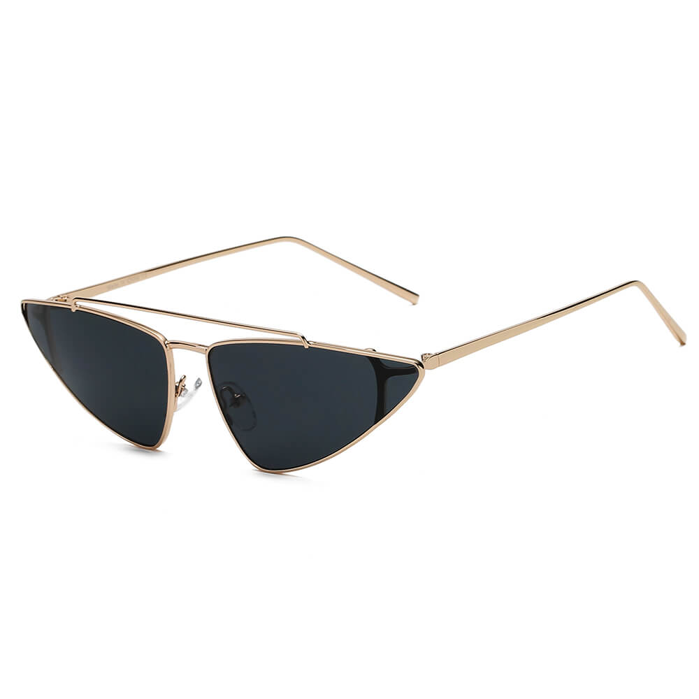 COHASSET | S3007 - Women Small Retro Vintage Cat Eye Sunglasses - Cramilo Eyewear - Stylish Trendy Affordable Sunglasses Clear Glasses Eye Wear Fashion