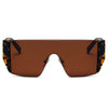 MABLETON | S3001 - Women Retro Flat Top Lens Square Shield Wrap Around Sunglasses - Cramilo Eyewear - Stylish Trendy Affordable Sunglasses Clear Glasses Eye Wear Fashion