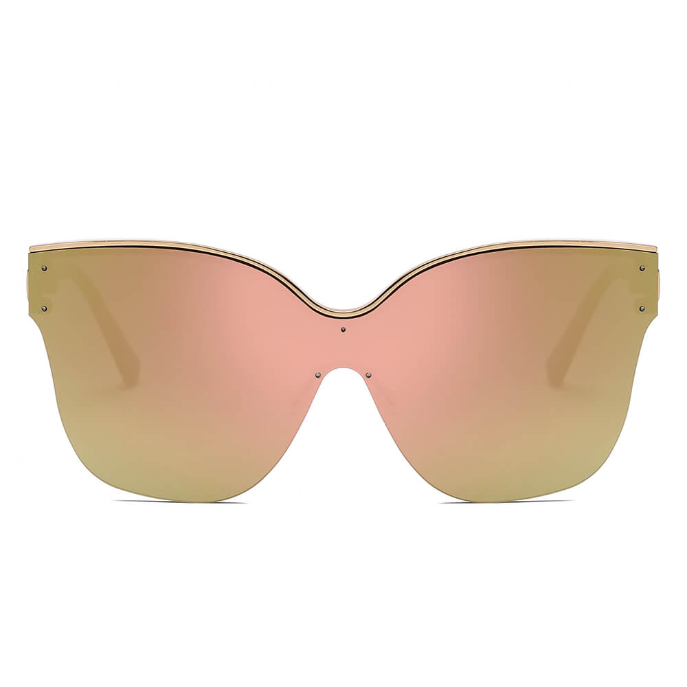 BARCELONA | S3015 - Women Cat Eye Oversize Sunglasses - Cramilo Eyewear - Stylish Trendy Affordable Sunglasses Clear Glasses Eye Wear Fashion
