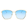 CARDIFF | S2073 - Women Oversize Geometric Metal Fashion Sunglasses - Cramilo Eyewear - Stylish Trendy Affordable Sunglasses Clear Glasses Eye Wear Fashion