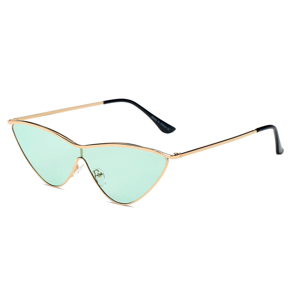 FONTANA | S2067 - Women Metal Cat Eye Sunglasses - Cramilo Eyewear - Stylish Trendy Affordable Sunglasses Clear Glasses Eye Wear Fashion