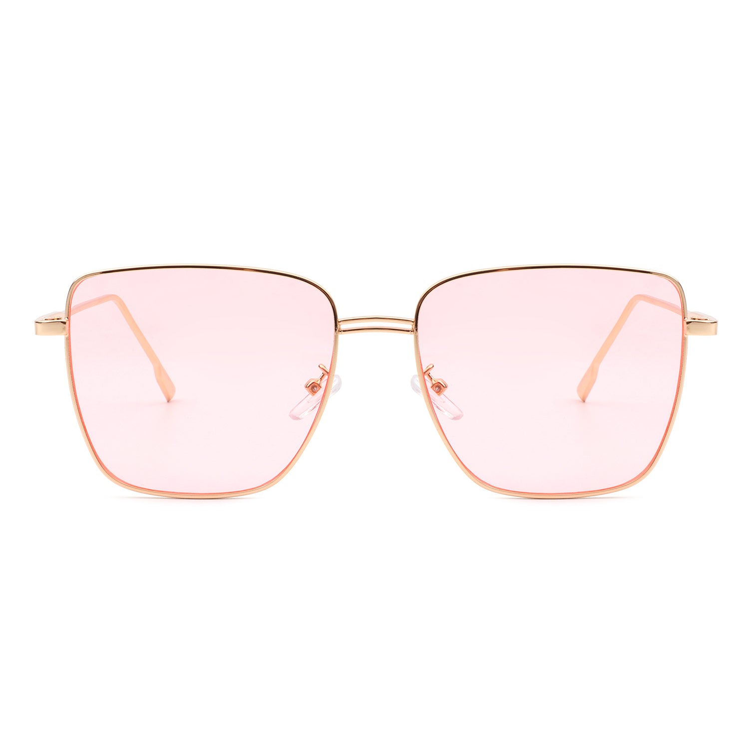 Eskuitan | Women Square Metal Oversize Fashion Sunglasses