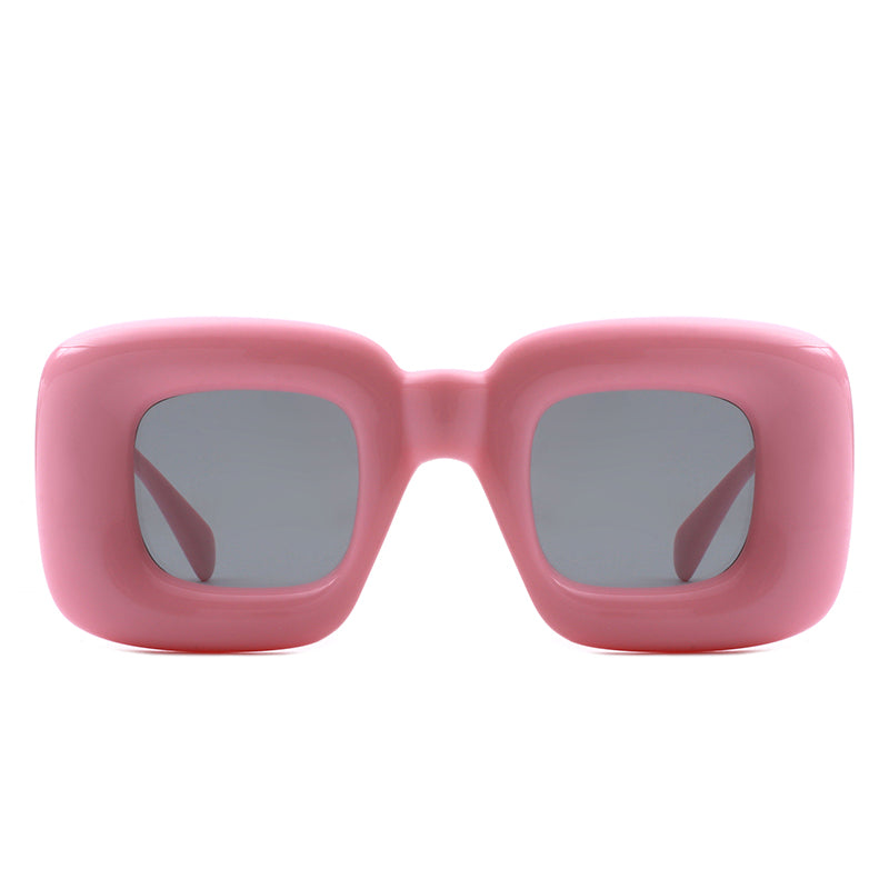Rayne - Oversized Chunky Square Thick Frame Sunglasses