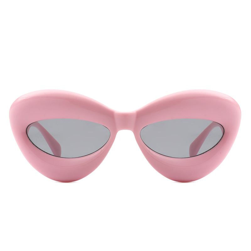Vexa - Fashion Trendy Cat-Eye Thick Frame Lip Sunglasses Pink