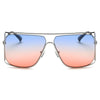 HAMEL | CA01 - Women's Trendy Oversize Flat Top Metal Frame Sunglasses - Cramilo Eyewear - Stylish Trendy Affordable Sunglasses Clear Glasses Eye Wear Fashion