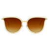 DUNDEE | S2048 - Women Round Cat Eye Fashion Sunglasses - Cramilo Eyewear - Stylish Trendy Affordable Sunglasses Clear Glasses Eye Wear Fashion