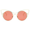 GERING | S2049 - Women Round High Pointed Cat Eye Sunglasses - Cramilo Eyewear - Stylish Trendy Affordable Sunglasses Clear Glasses Eye Wear Fashion