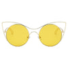 GERING | S2049 - Women Round High Pointed Cat Eye Sunglasses - Cramilo Eyewear - Stylish Trendy Affordable Sunglasses Clear Glasses Eye Wear Fashion