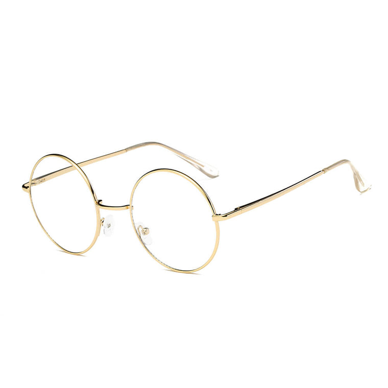 ABERDEEN | F1003 - Round Clear Lens Metal Fashion Glasses Sunglasses Circle Eyewear - Cramilo Eyewear - Stylish Trendy Affordable Sunglasses Clear Glasses Eye Wear Fashion
