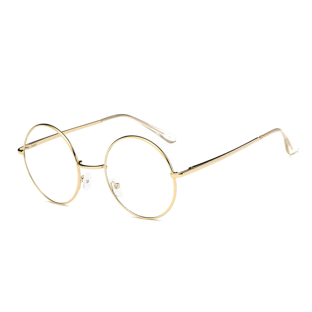 ABERDEEN | F1003 - Round Clear Lens Metal Fashion Glasses Sunglasses Circle Eyewear - Cramilo Eyewear - Stylish Trendy Affordable Sunglasses Clear Glasses Eye Wear Fashion
