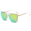 DORSET | CA06 - Oversize Polygon Mirrored Lens Cat Eye Sunglasses - Cramilo Eyewear - Stylish Trendy Affordable Sunglasses Clear Glasses Eye Wear Fashion