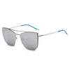 DORSET | CA06 - Oversize Polygon Mirrored Lens Cat Eye Sunglasses - Cramilo Eyewear - Stylish Trendy Affordable Sunglasses Clear Glasses Eye Wear Fashion