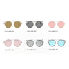 FAIRFAX | CA10 - Polarized Circle Round Brow-Bar Fashion Sunglasses - Cramilo Eyewear - Stylish Trendy Affordable Sunglasses Clear Glasses Eye Wear Fashion