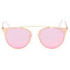 FRISCO | A18 - Modern Horn Rimmed Metal Frame Round Sunglasses - Cramilo Eyewear - Stylish Trendy Affordable Sunglasses Clear Glasses Eye Wear Fashion