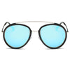 FARMINDALE | CA13 - Polarized Circle Round Brow-Bar Fashion Sunglasses - Cramilo Eyewear - Stylish Trendy Affordable Sunglasses Clear Glasses Eye Wear Fashion