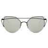 DILLON | D70 - Modern Cat Eye Mirrored Flat Lens Sunglasses Circle - Cramilo Eyewear - Stylish Trendy Affordable Sunglasses Clear Glasses Eye Wear Fashion