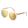 ELWOOD | CD04 - Vintage Oversized Round Mirrored Lens Horned Rim Sunglasses - Cramilo Eyewear - Stylish Trendy Affordable Sunglasses Clear Glasses Eye Wear Fashion