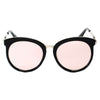 ELWOOD | CD04 - Vintage Oversized Round Mirrored Lens Horned Rim Sunglasses - Cramilo Eyewear - Stylish Trendy Affordable Sunglasses Clear Glasses Eye Wear Fashion