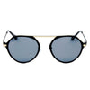 DRESDEN | A19 - Modern Flat Top Slender Round Sunglasses - Cramilo Eyewear - Stylish Trendy Affordable Sunglasses Clear Glasses Eye Wear Fashion