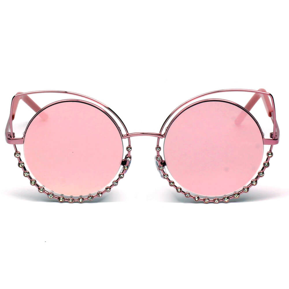 Holland - Pearl-Studded Cut-Out Cat Eye Princess Sunglasses 