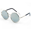 HOLLAND | A21 - Designer Pearl-Studded Cut-Out Cat Eye Princess Sunglasses - Cramilo Eyewear - Stylish Trendy Affordable Sunglasses Clear Glasses Eye Wear Fashion
