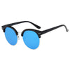 JERMYN | D66 - Retro Vintage Fashion Round Clumbaster Flat Lens Design Sunglasses - Cramilo Eyewear - Stylish Trendy Affordable Sunglasses Clear Glasses Eye Wear Fashion
