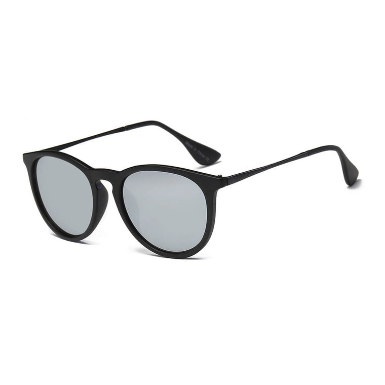 AMES | D35 - Retro Vintage Inspired Horned Keyhole Round Sunglasses - Cramilo Eyewear - Stylish Trendy Affordable Sunglasses Clear Glasses Eye Wear Fashion