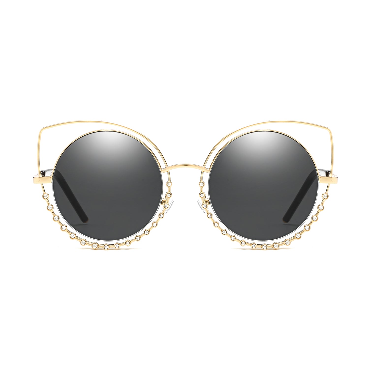 小物 eyebrella Gradient sunglasses Holland - Pearl-Studded Cut-Out Cat Eye Princess Sunglasses