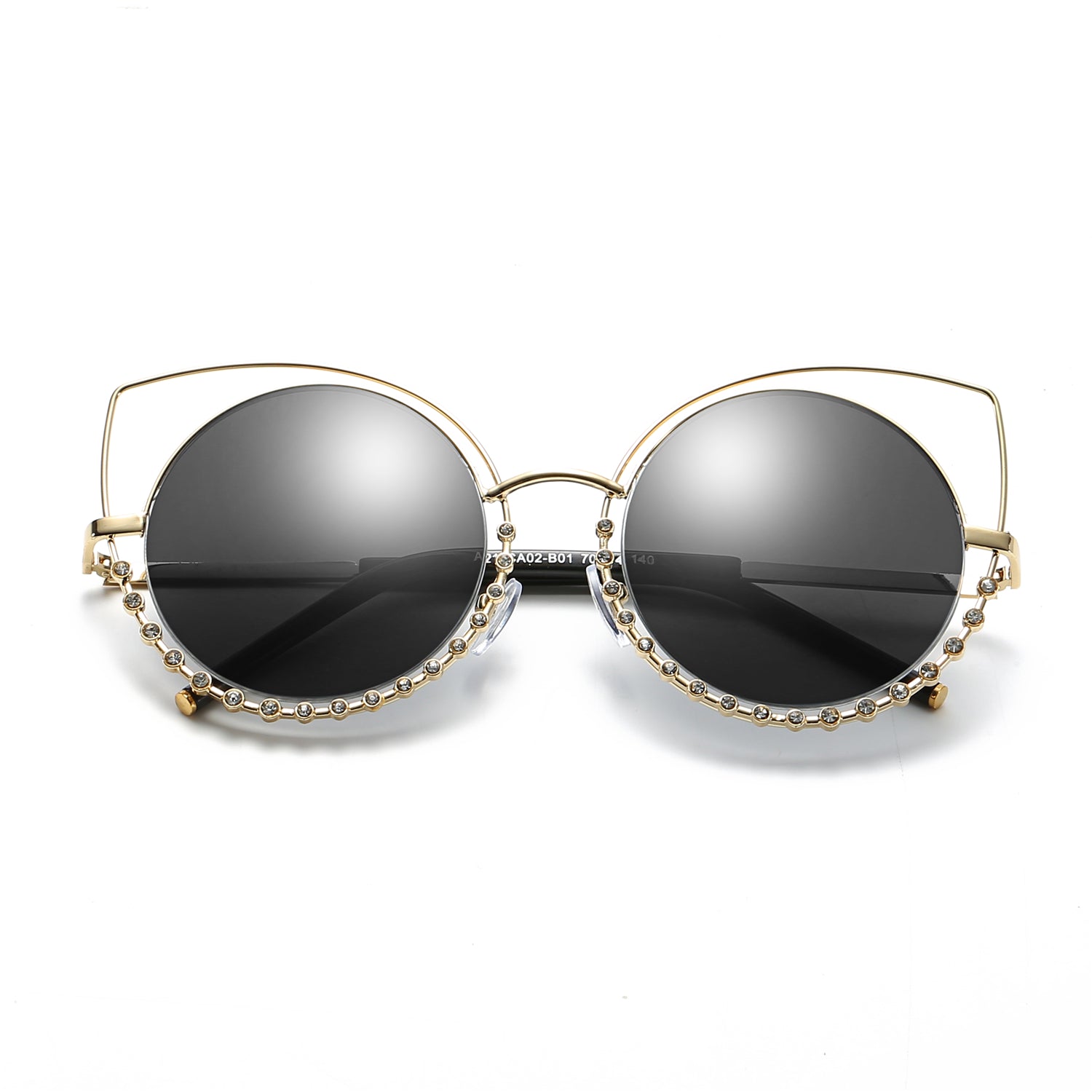 Pearl Studded Round Sunglasses
