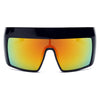 FOLSOM | S2043 - Women Oversize Shield Sunglasses - Cramilo Eyewear - Stylish Trendy Affordable Sunglasses Clear Glasses Eye Wear Fashion