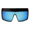 FOLSOM | S2043 - Women Oversize Shield Sunglasses - Cramilo Eyewear - Stylish Trendy Affordable Sunglasses Clear Glasses Eye Wear Fashion