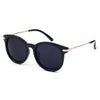 BRUSSELS | 289 - Round P3 Horn Rimmed Sunglasses with Embossed Hinges - Cramilo Eyewear - Stylish Trendy Affordable Sunglasses Clear Glasses Eye Wear Fashion