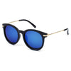 BRUSSELS | 289 - Round P3 Horn Rimmed Sunglasses with Embossed Hinges - Cramilo Eyewear - Stylish Trendy Affordable Sunglasses Clear Glasses Eye Wear Fashion