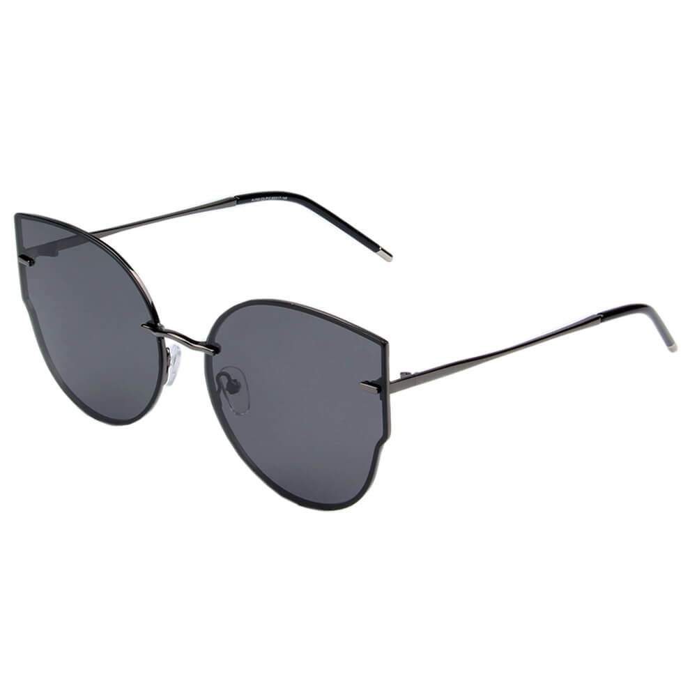  SITO SHADES Sensory Division Womens Cat Eye Sunglasses in Black  Safari/Standard Smoke Gradient