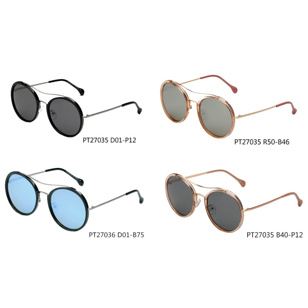 MESSINA | SHIVEDA PT27036 - Classic Round Polarized Fashion Sunglasses - Cramilo Eyewear - Stylish Trendy Affordable Sunglasses Clear Glasses Eye Wear Fashion